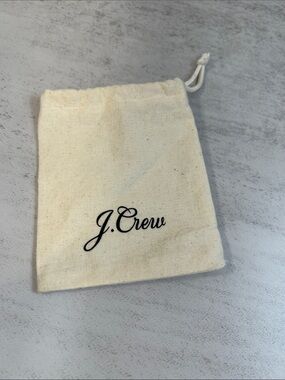 J. Crew Cream Canvas Drawstring Pouch